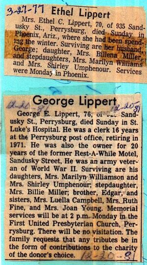 Ethel Carroll (Brazil) Lippert & George E Lippert's Obituary