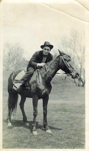 Jonas Johnson on horse
