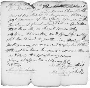 Marriage Bond of Nathan Abernathy and Eve Cline