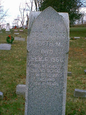 Gravemarker of Edith M. Higgins