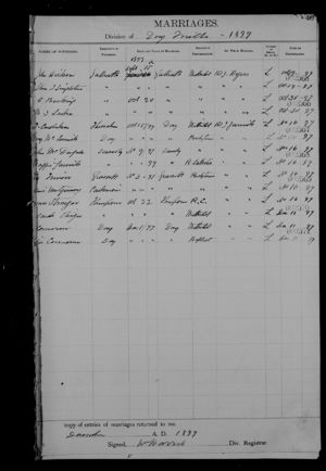 William J. Crawford, Catherine McCormick - Marriage Record (pg. 2 of 2)