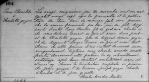 Marriage Record 1687 - Pierre Cloustier & Charlotte Guyon