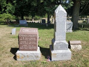 John Wesley and Pheobe Anne Ballingers' graves