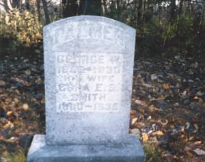 George W. Palmer and Cora E. S. Smith Cemetery Marker