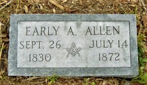 Early A. Allen, Grave Marker