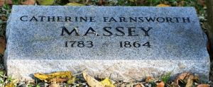Catharine Farnsworth Massey's Gravestone