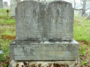 Paschal and Sarah Moore cemetery stone