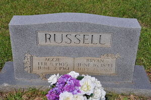 Sylvester & Aggie Russell - Headstone