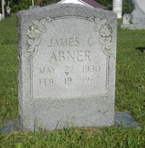 James Abner tombstone