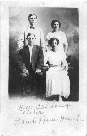 R. C. Hunt and Jessie Kahlden Hunt and their wedding attendants