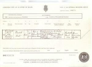 Copy of Death Certificate