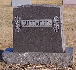 Gustafson family gravestone