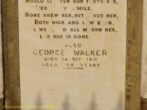 George Walker headstone