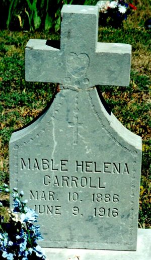 Tombstone of Mabel Nies Carroll