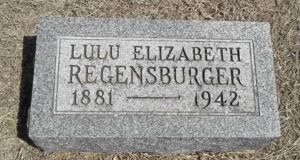 Lulu Regensburger headstone