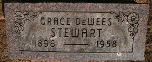 Grace F. (Edwards) Stewart's Headstone.