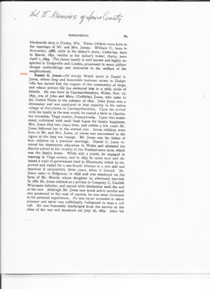 Vol II Memoirs of Iowa County - Biographical, pages 89-91