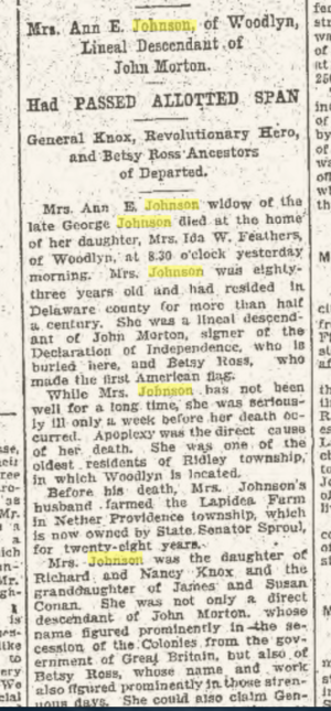 Obituary of Anne E. Johnson