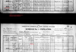 Sarah & Andrew Blackburn 1900 Census Close Up