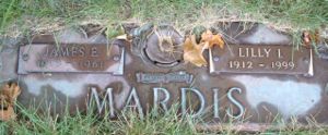 James and Lillie (Bright) Mardis Tombstone
