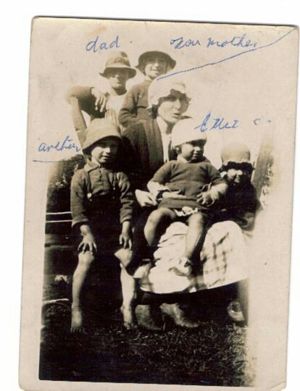 George Albert Burns and Florence Burns nee Mcgeary with some of her children