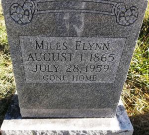 Miles Flynn grave marker