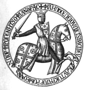 Seal of Philip I of Courtenay, exiled Emperor of Constantinople