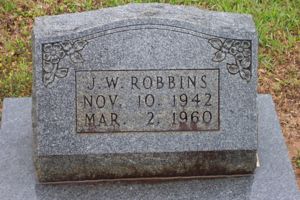 J. W. Robbins - Headstone