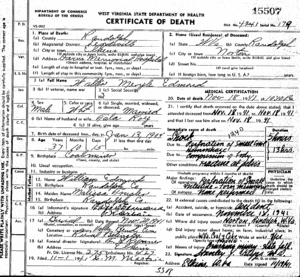 Walter Meryle Edmond death record