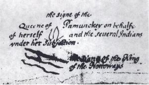 Signature of Cockacoeske 