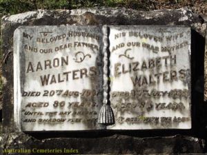 Aaron 1851-1931 & Elizabeth 1854-1938) (Allen) Walters