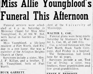 Obituary for Allie Youngblood