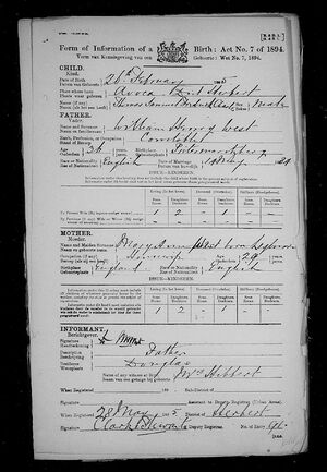 Birth Registration - Thomas Samuel Fredrick Charles West