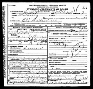Eli Walker Death Certificate