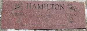 Headstone - Robert Hamilton