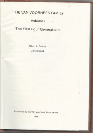 Van Voorhees Assoc. title page.