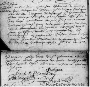 Jean Valiquet and Renée Loppé marriage certificate