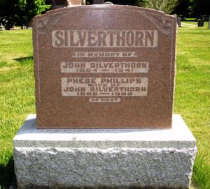 John and Phebe Silverthorn Grave
