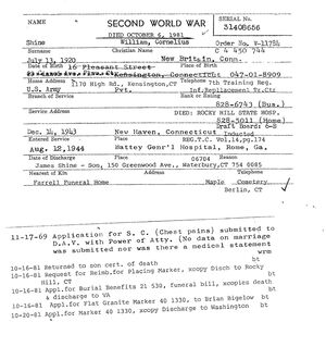 William C. Shine Military death record