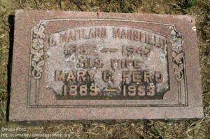 Charles M Mansfield and Mary Fero Grave