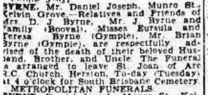 Funeral - Daniel Joseph Byrne