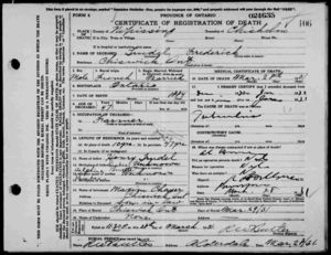 Death Certificate Frederick Trudel