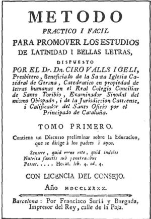 Metodo... (1790) by Cirus Valls i Geli