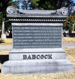 Post-Revolutionary Monument to Badcock/Babcock Family