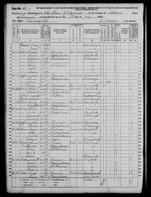 1870 census Sally Morse & family