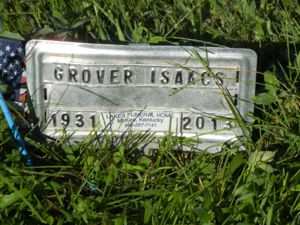 Grover Isaacs grave marker