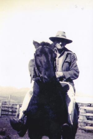 Edward Morris on his horse