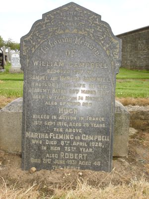 Campbell family gravestone