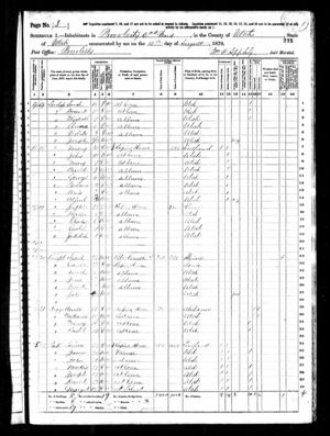 1870 United States Federal Census for David H Loveless
