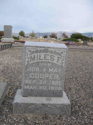 gravestone of Miles Frederick Cooper